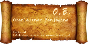 Oberleitner Benjamina névjegykártya